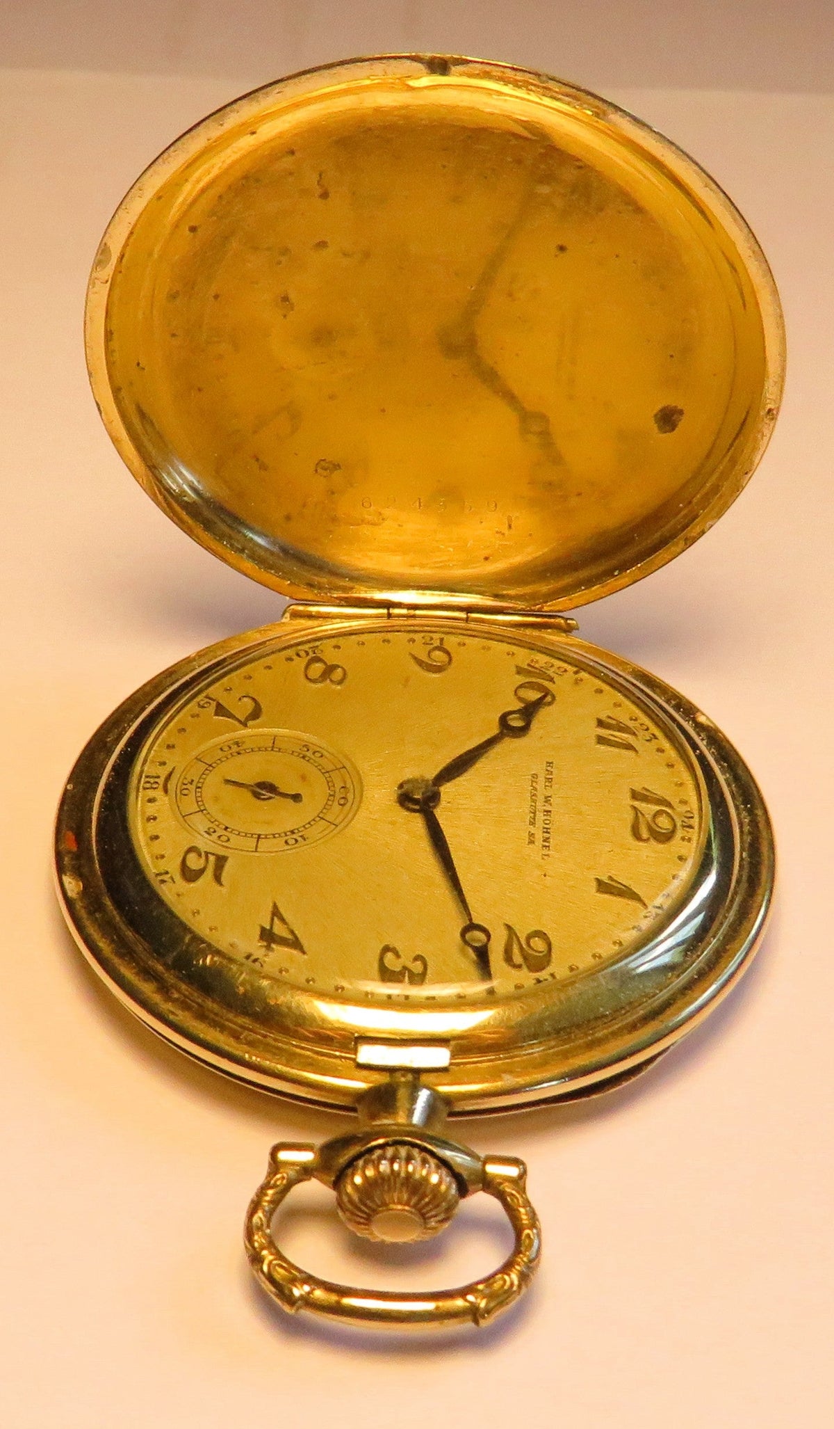 Seltenste Carl W. Höhnel Glashütte Taschenuhr Glashütter Bauart ca. 1930 - Sammler-Uhren