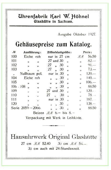 Seltenste Carl W. Höhnel Glashütte Taschenuhr Glashütter Bauart ca. 1930 - Sammler-Uhren