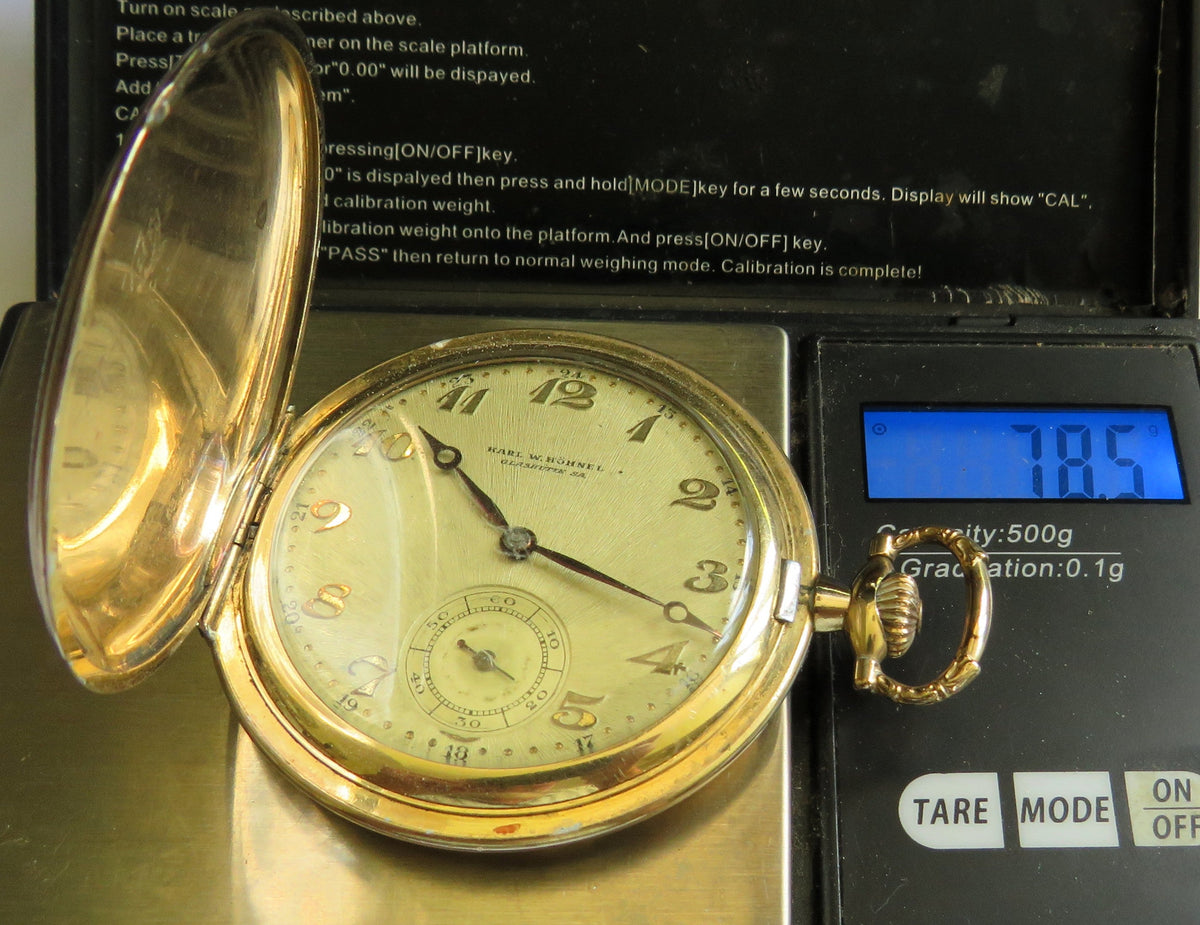 Seltenste Carl W. Höhnel Glashütte Taschenuhr Glashütter Bauart ca. 1930 - Sammler-Uhren