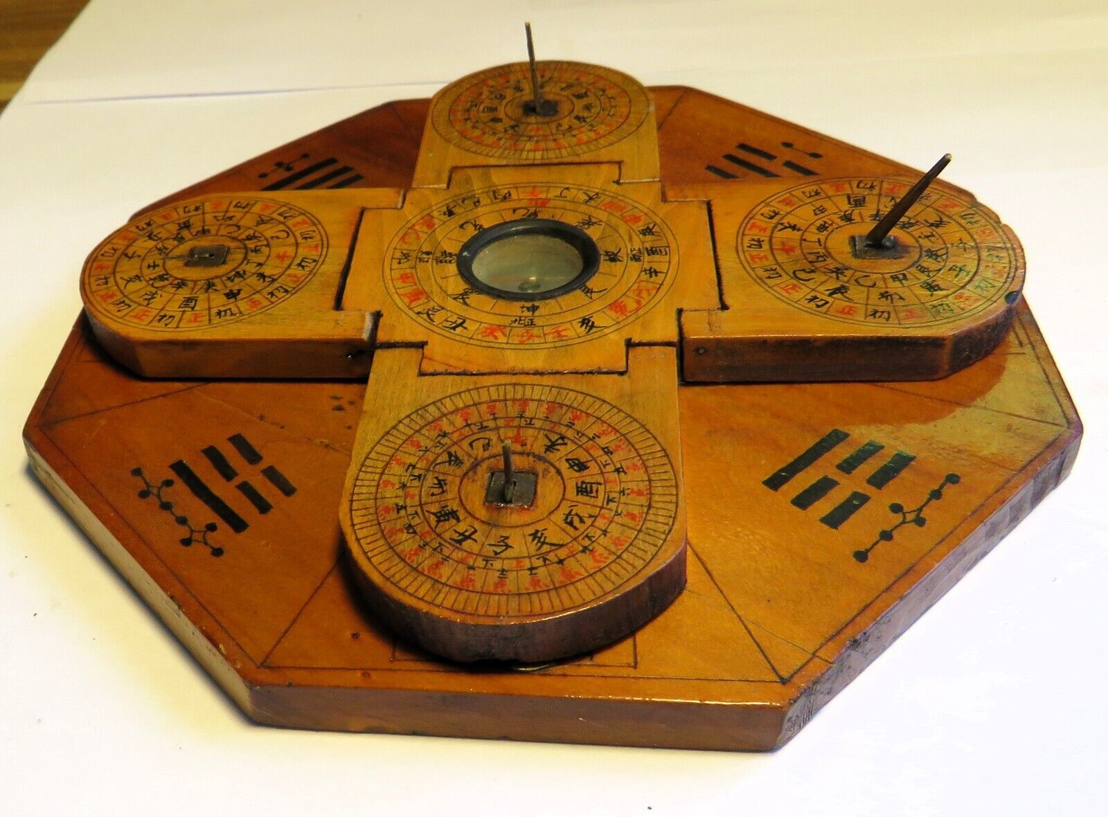 Seltenste chinesische Klapp Sonnenuhr Kompass Komplikationen ca. 1800 - 1900 - Sammler - Uhren