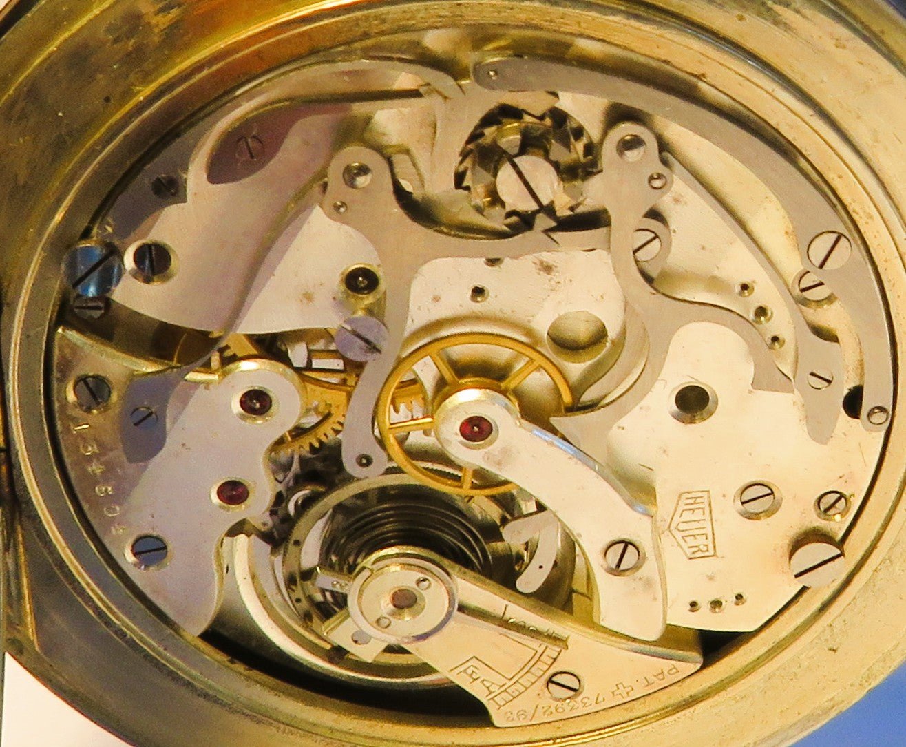 Seltenste Ed Heuer Biel Schnellläufer Flak Artillerie Schaltrad Chronograph - Sammler - Uhren