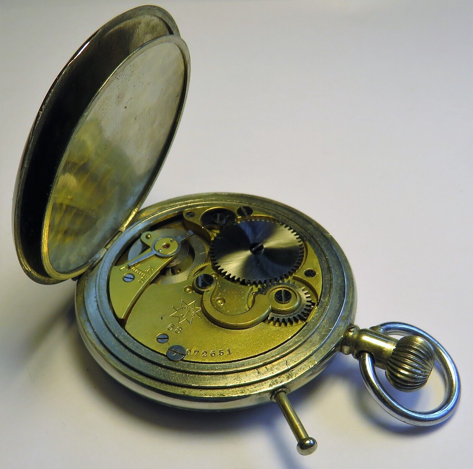 Seltenste Junghans voll signierte Artillerie Stoppuhr Kriegsmarine 1. Weltkrieg - Sammler - Uhren