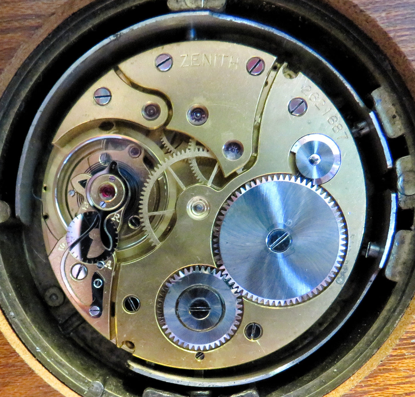 Seltenster Zenith Schiffschronometer Hora Oficial 1900 Gangreserve Holzbox - Sammler-Uhren