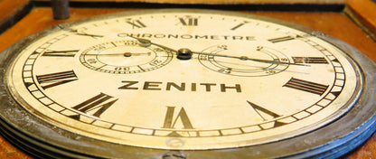 Seltenster Zenith Schiffschronometer Hora Oficial 1900 Gangreserve Holzbox - Sammler-Uhren