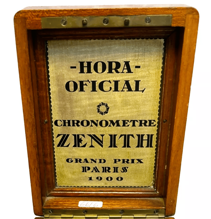 Seltenster Zenith Schiffschronometer Hora Oficial 1900 Gangreserve Holzbox - Sammler-Uhren