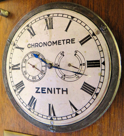 Seltenster Zenith Schiffschronometer Hora Oficial 1900 Gangreserve Holzbox - Sammler-Uhren