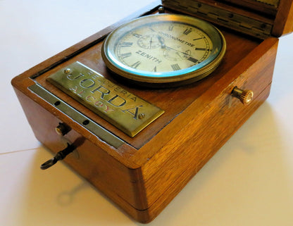 Seltenster Zenith Schiffschronometer Hora Oficial 1900 Gangreserve Holzbox - Sammler-Uhren