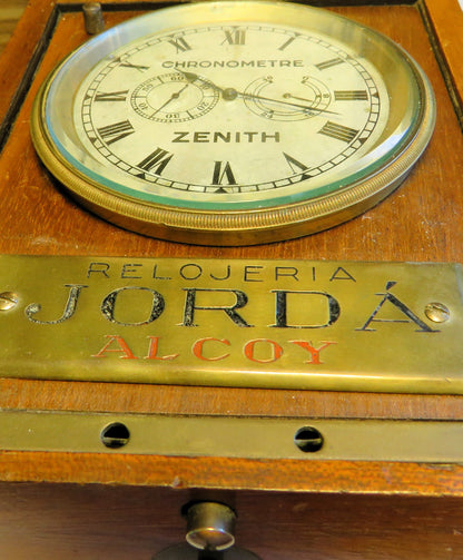 Seltenster Zenith Schiffschronometer Hora Oficial 1900 Gangreserve Holzbox - Sammler-Uhren