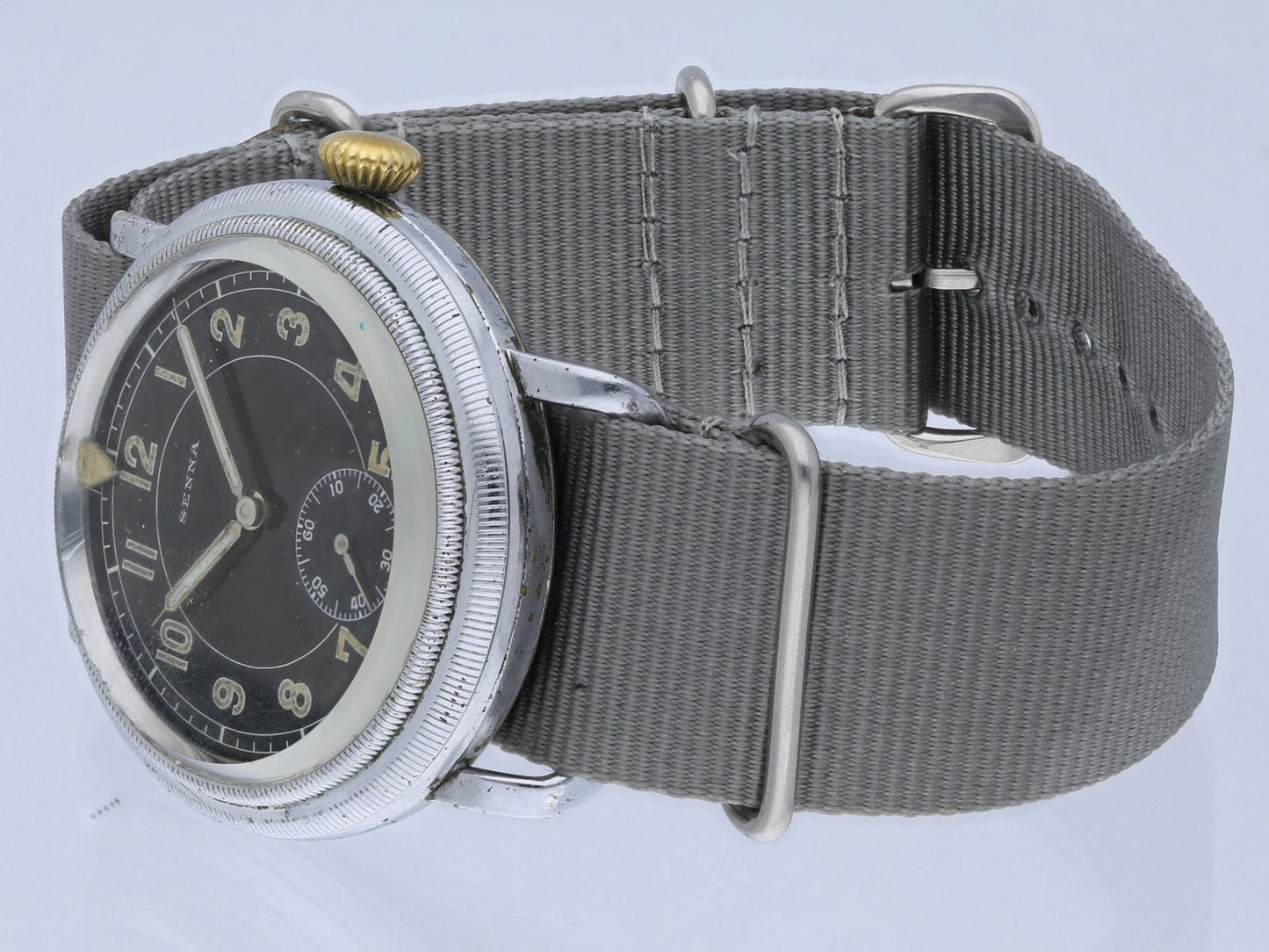 Senna frühe Pfeilindex Fliegeruhr Pilot Watch Reichsluftwaffe 1930 WK2 läuft - Sammler - Uhren