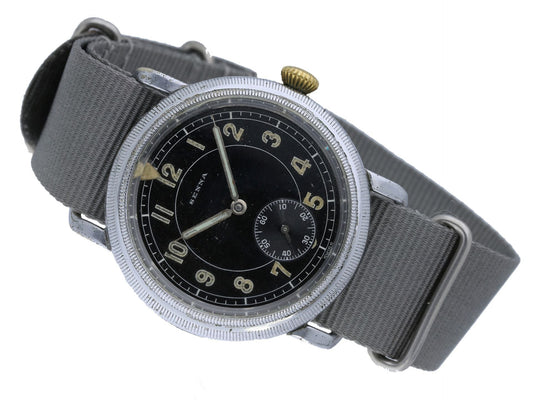 Senna frühe Pfeilindex Fliegeruhr Pilot Watch Reichsluftwaffe 1930 WK2 läuft - Sammler - Uhren