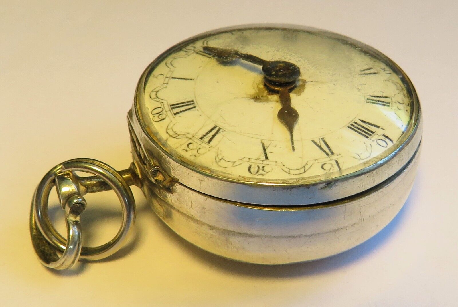 Silber Sackuhr Spindeltaschenuhr James Wild London ca. 1795 funktionstüchtig - Sammler - Uhren