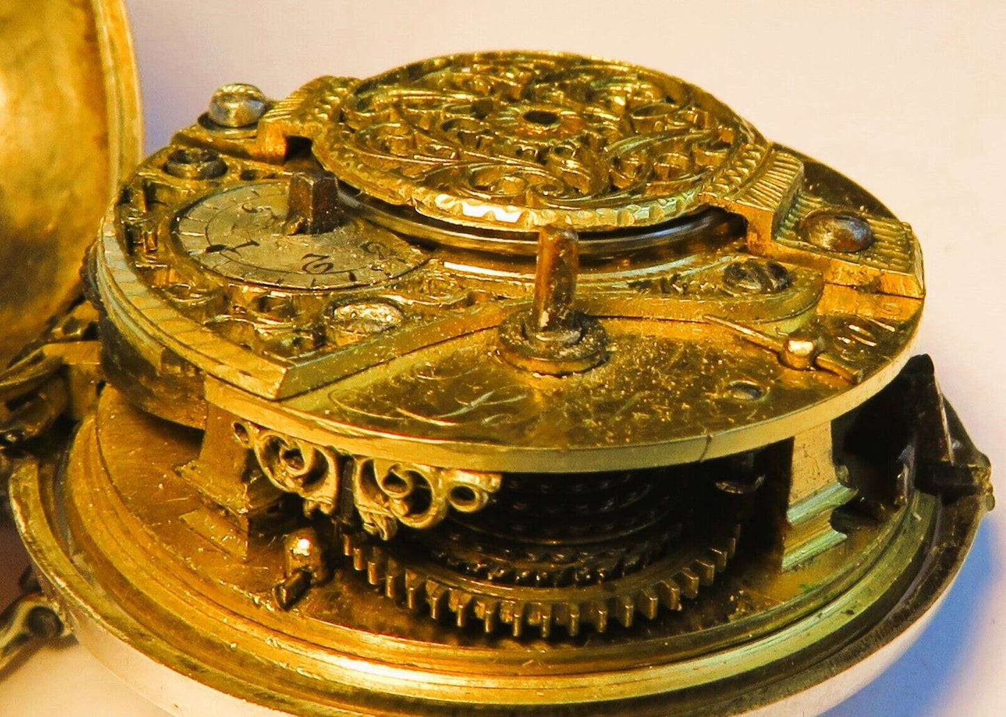 Silber Sackuhr Spindeltaschenuhr James Wild London ca. 1795 funktionstüchtig - Sammler - Uhren
