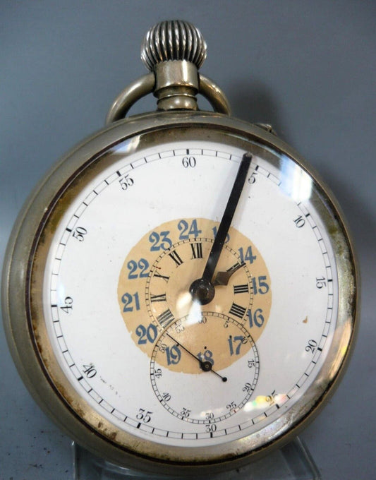 Stauffer & Co Son Atlas IWC einmalige, antike Eisenbahn Kutscher Uhr 70mm (!!) - Sammler - Uhren