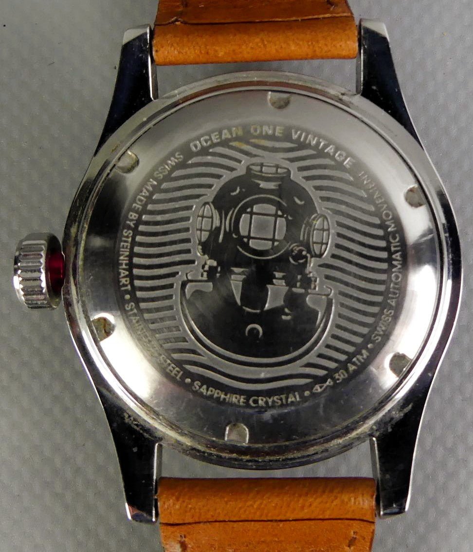 Steinhart "Ocean One Vintage" Automatik Armband Taucher Uhr Fullset OVP Papiere - Sammler-Uhren