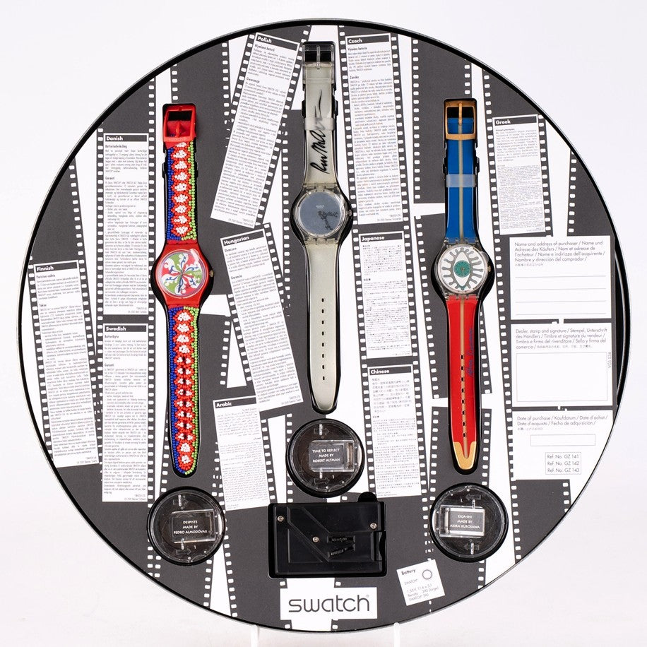 Swatch Limited Edition "100 Years of Cinema" NIB 3 watches + short film + projector