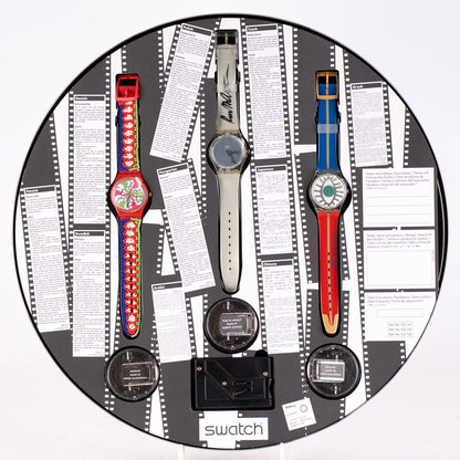Swatch Limited Edition "100 Years of Cinema" NIB 3 watches + short film + projector