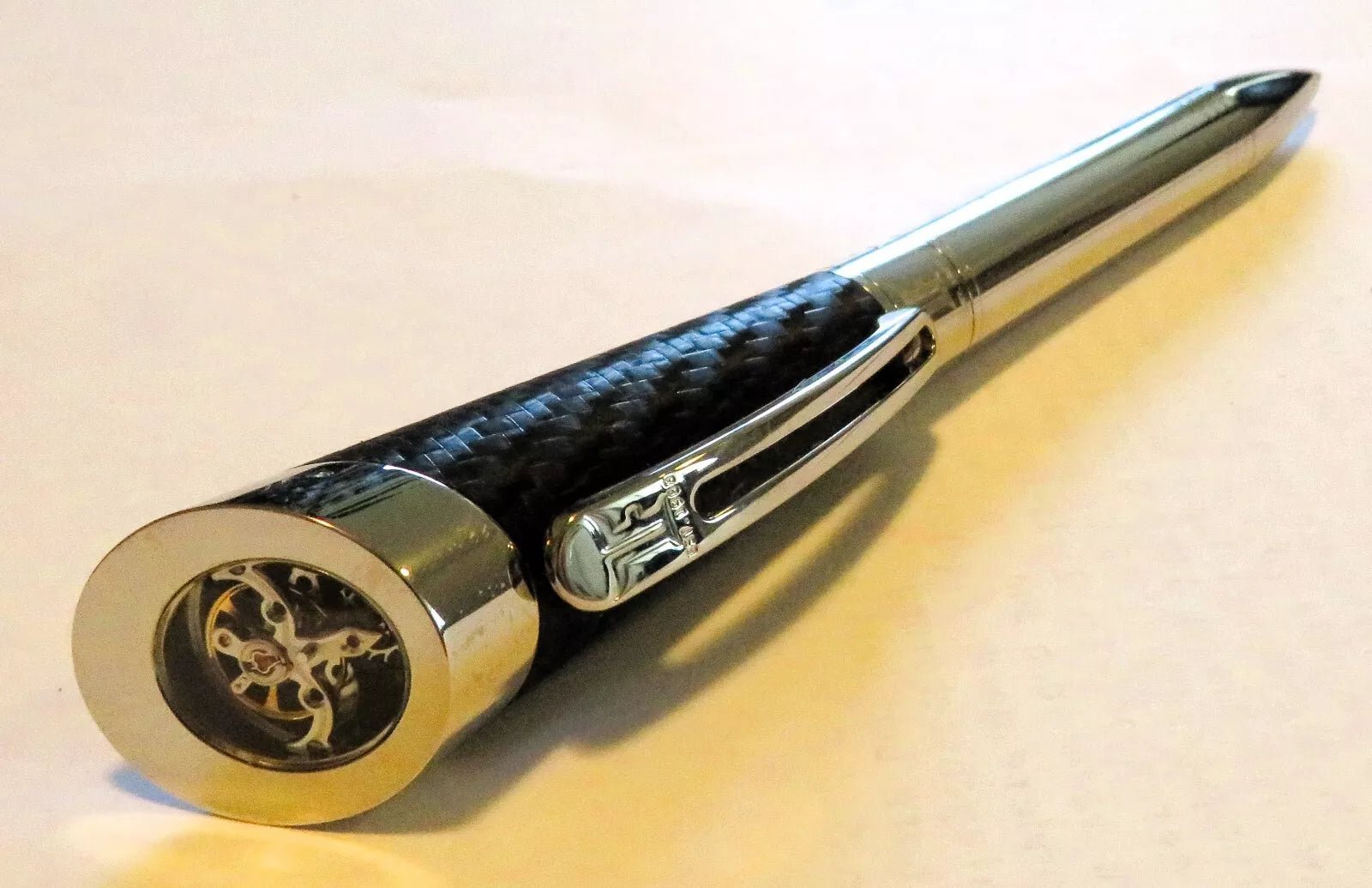 TF Tourbillon Kugelschreiber Uhrwerk Ball Pen Uhr Watch aus 1968 Fullset mit OVP - Sammler - Uhren