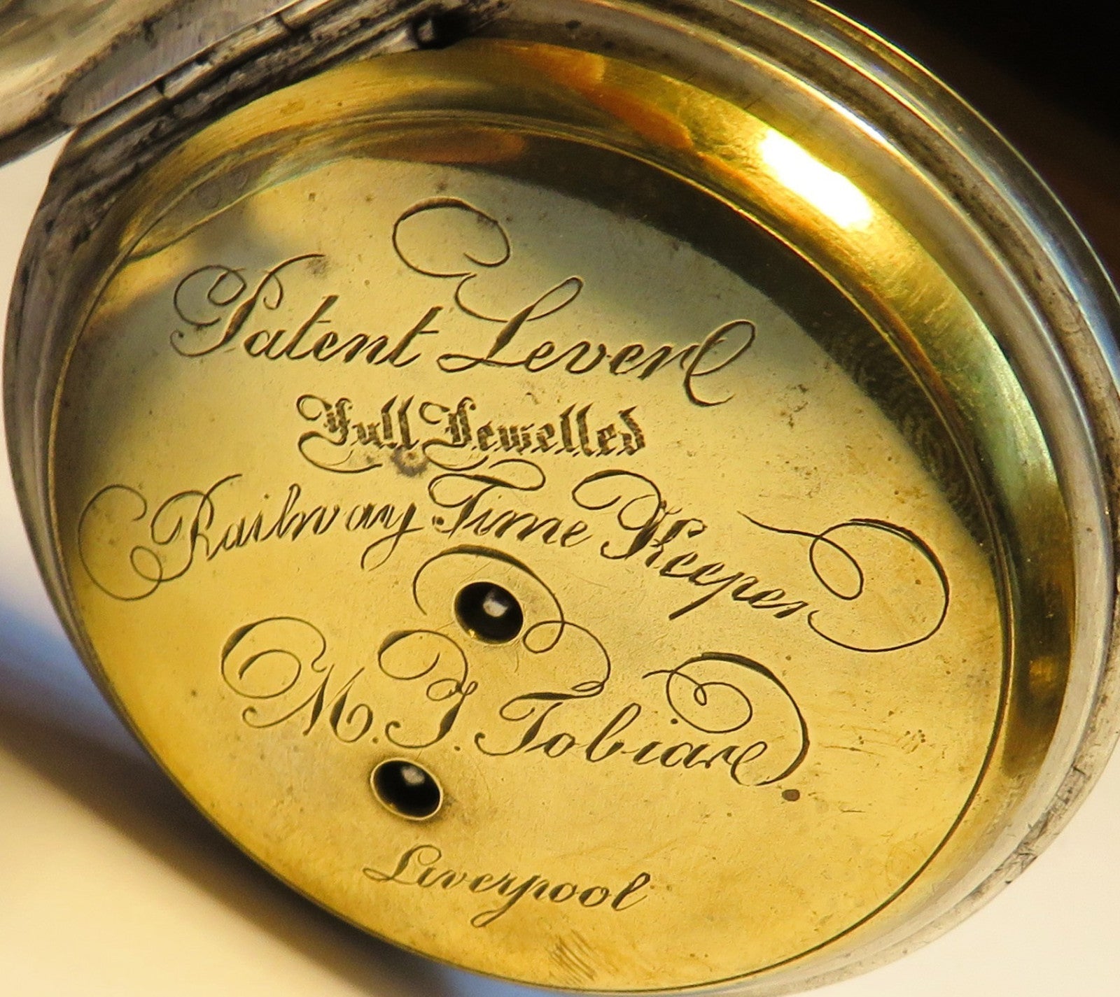 Tobias & Co Roulet Liverpool Railway Time Keeper Half Hunter Eisenbahn Uhr 1820 - Sammler - Uhren