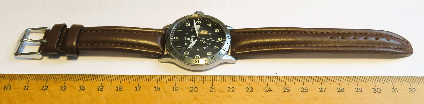 Tutima FX UTC Automatik, Modell 633 - 01 drehbare Lünette 2 Zeitzonen Fullset OVP - Sammler - Uhren