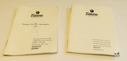 Tutima FX UTC Automatik, Modell 633 - 01 drehbare Lünette 2 Zeitzonen Fullset OVP - Sammler - Uhren