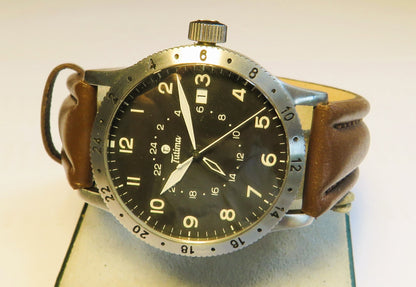 Tutima FX UTC Automatik, Modell 633 - 01 drehbare Lünette 2 Zeitzonen Fullset OVP - Sammler - Uhren