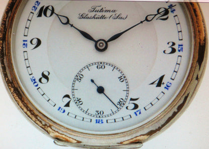 Tutima Urofa Glashütte seltenstes Kaliber 19 0,800 Silber Herren Taschenuhr - Sammler-Uhren