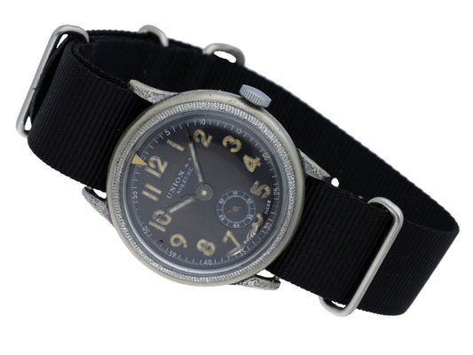 Union Soleure frühe Pfeilindex Fliegeruhr Pilot Watch Reichsluftwaffe 1930 WK2 - Sammler - Uhren