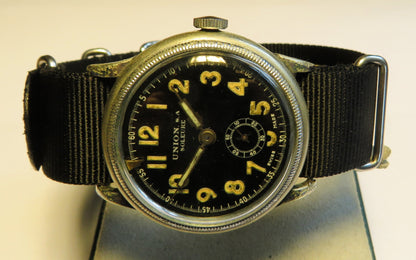 Union Soleure frühe Pfeilindex Fliegeruhr Pilot Watch Reichsluftwaffe 1930 WK2 - Sammler - Uhren