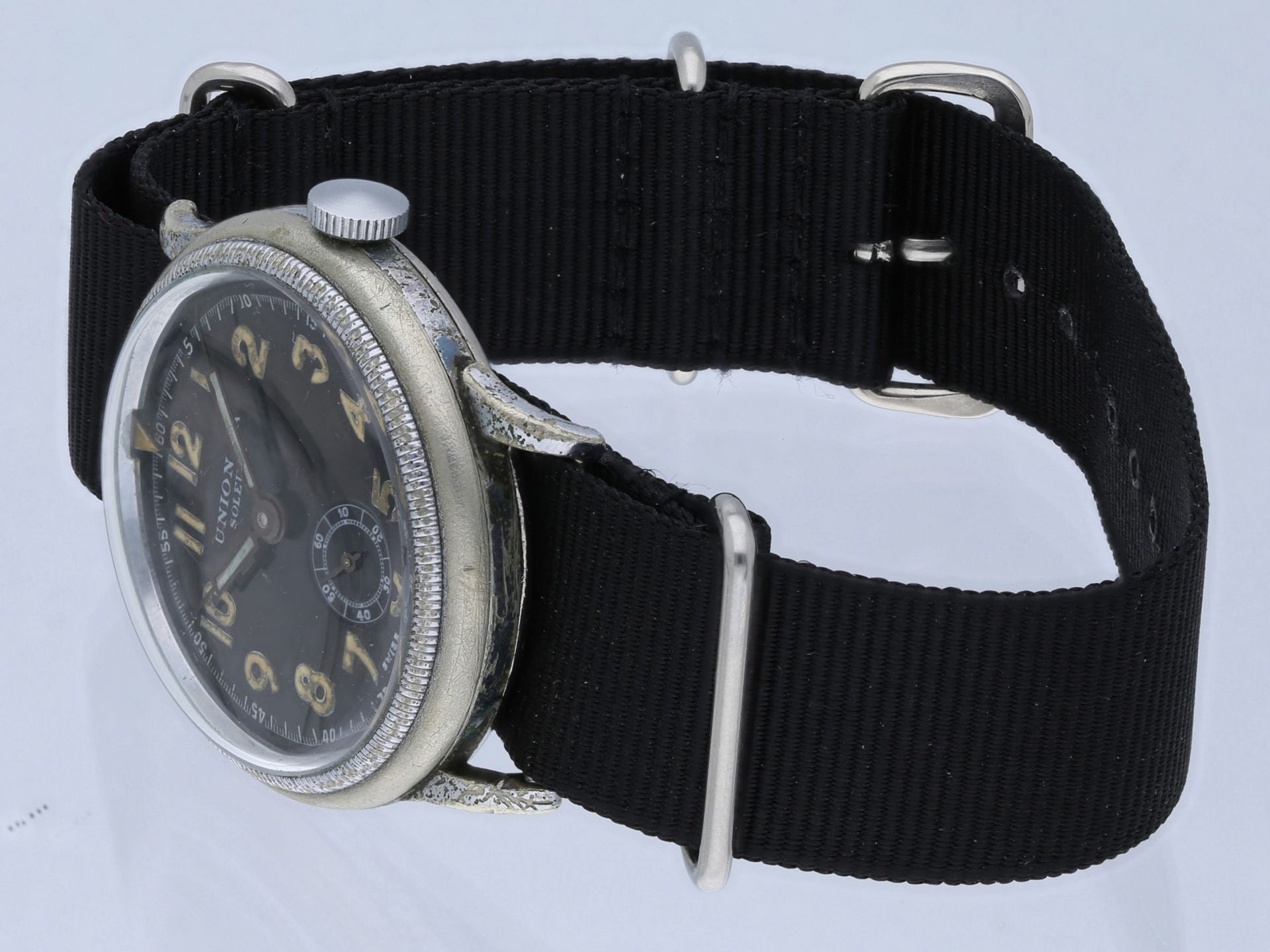 Union Soleure frühe Pfeilindex Fliegeruhr Pilot Watch Reichsluftwaffe 1930 WK2 - Sammler - Uhren