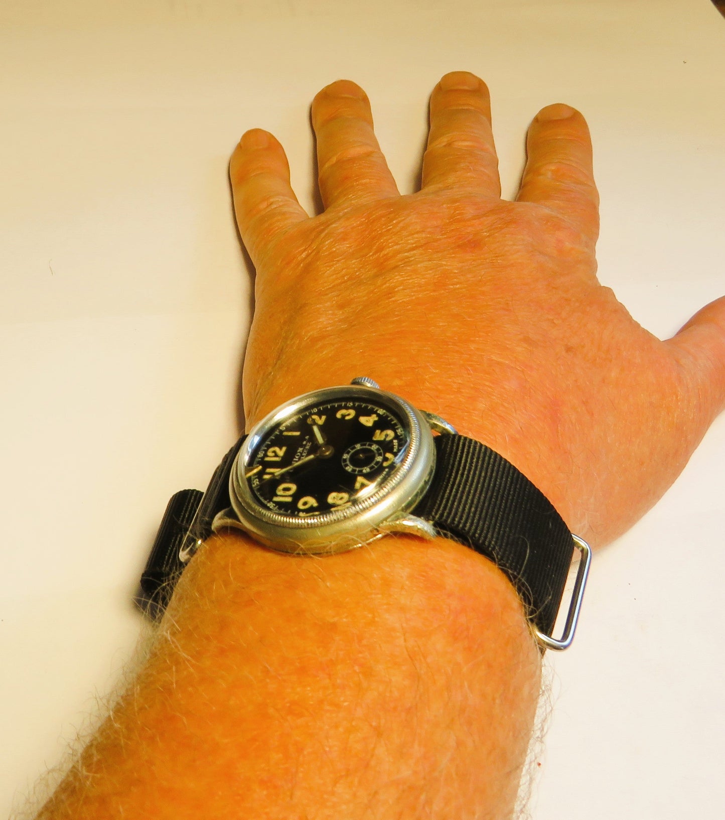 Union Soleure frühe Pfeilindex Fliegeruhr Pilot Watch Reichsluftwaffe 1930 WK2 - Sammler - Uhren