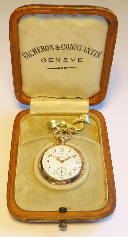 Vacheron Constantin massiv Gold 585 / 333 Taschenuhr in seltenstem Original Etui - Sammler - Uhren
