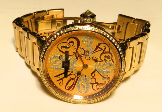 Van Der Bauwede Neb - k Cal. 98 Luxus HAU 100 x Diamant Lünette Quarz 42mm - Sammler - Uhren