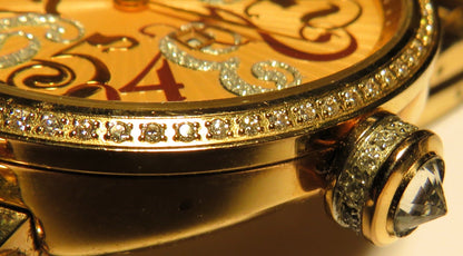 Van Der Bauwede Neb - k Cal. 98 Luxus HAU 100 x Diamant Lünette Quarz 42mm - Sammler - Uhren