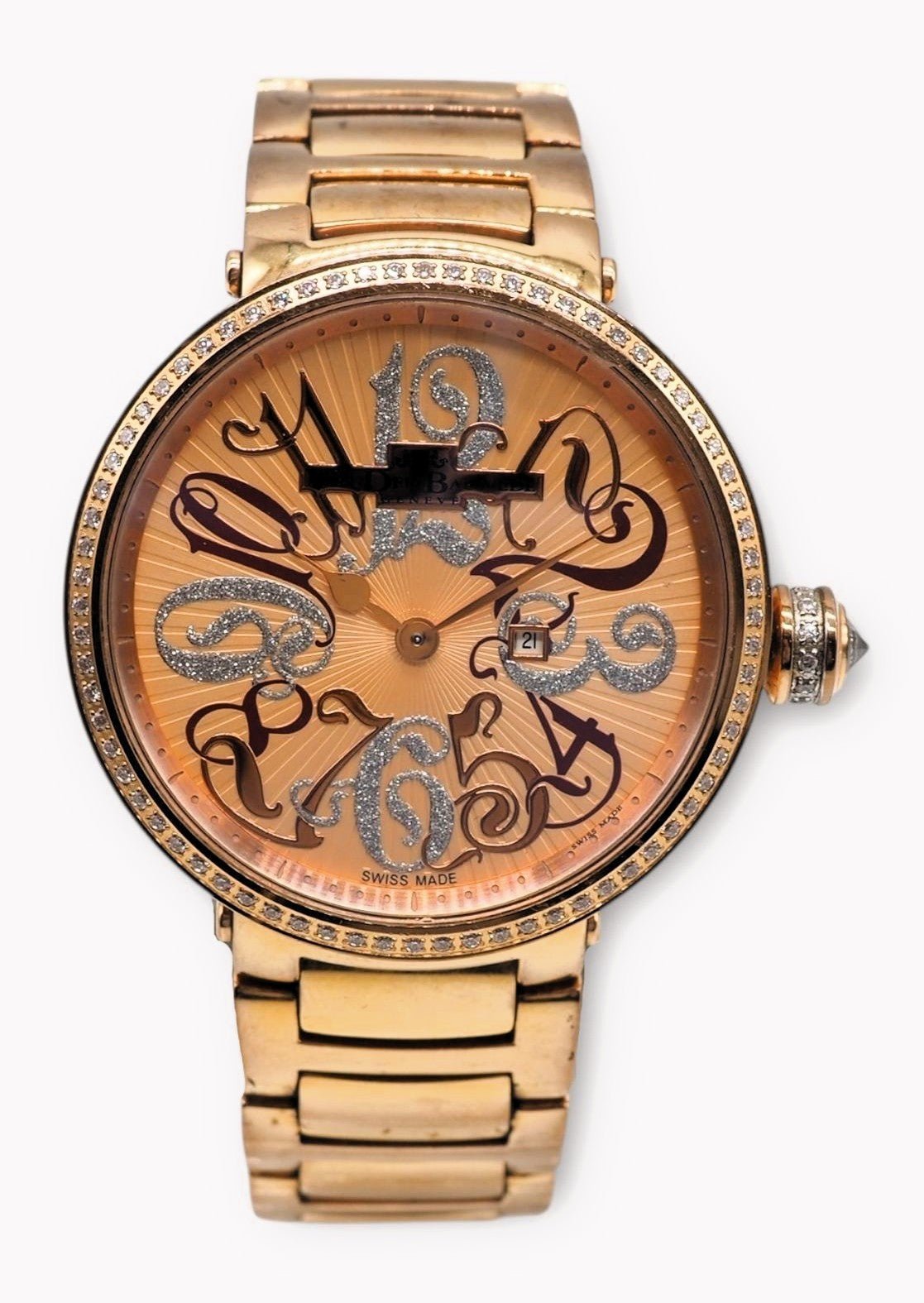 Van Der Bauwede Neb - k Cal. 98 Luxus HAU 100 x Diamant Lünette Quarz 42mm - Sammler - Uhren