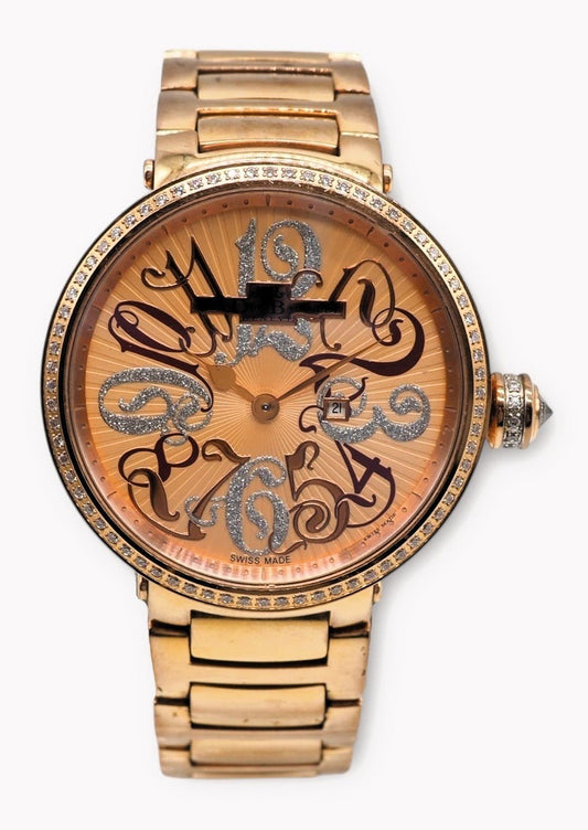 Van Der Bauwede Neb - k Cal. 98 Luxus HAU 100 x Diamant Lünette Quarz 42mm - Sammler - Uhren