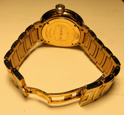 Van Der Bauwede Neb - k Cal. 98 Luxus HAU 100 x Diamant Lünette Quarz 42mm - Sammler - Uhren