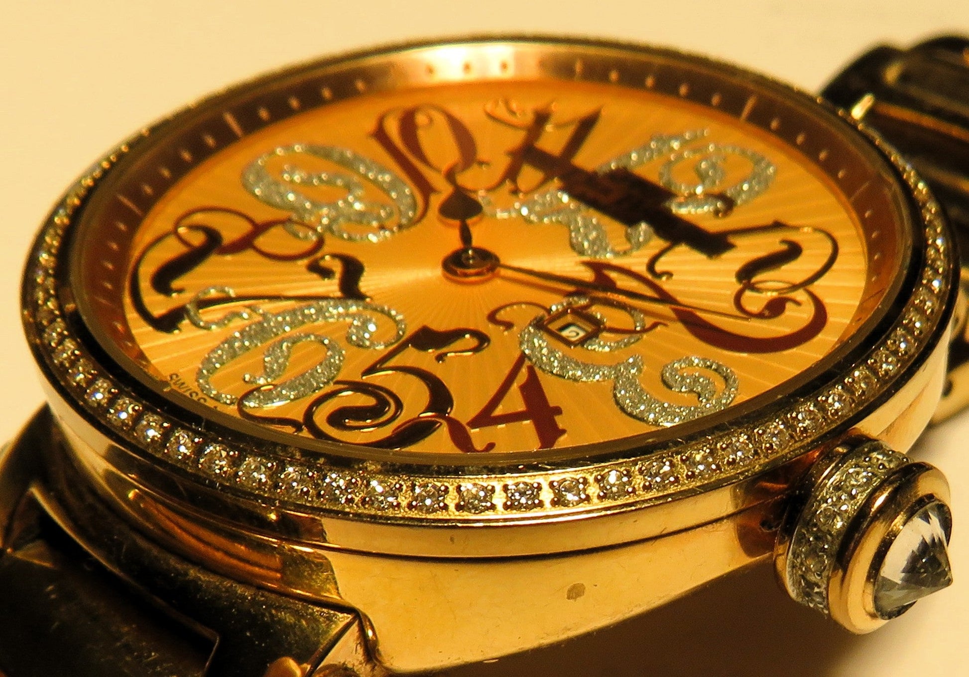 Van Der Bauwede Neb - k Cal. 98 Luxus HAU 100 x Diamant Lünette Quarz 42mm - Sammler - Uhren