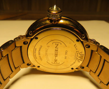 Van Der Bauwede Neb - k Cal. 98 Luxus HAU 100 x Diamant Lünette Quarz 42mm - Sammler - Uhren
