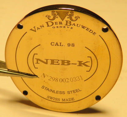 Van Der Bauwede Neb - k Cal. 98 Luxus HAU 100 x Diamant Lünette Quarz 42mm - Sammler - Uhren