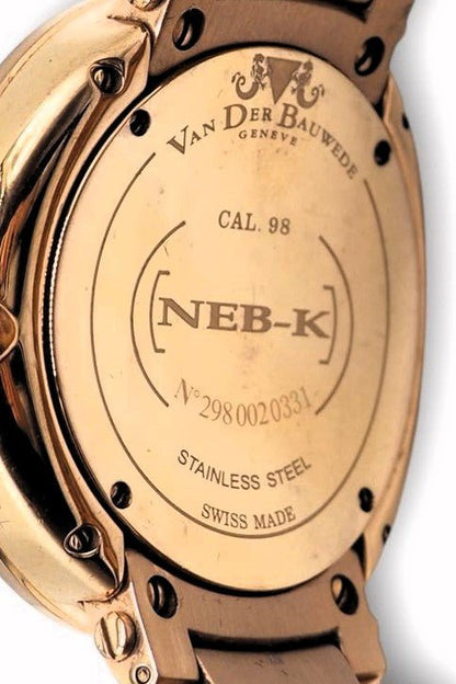 Van Der Bauwede Neb - k Cal. 98 Luxus HAU 100 x Diamant Lünette Quarz 42mm - Sammler - Uhren