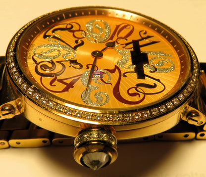 Van Der Bauwede Neb - k Cal. 98 Luxus HAU 100 x Diamant Lünette Quarz 42mm - Sammler - Uhren