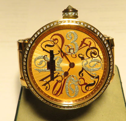 Van Der Bauwede Neb - k Cal. 98 Luxus HAU 100 x Diamant Lünette Quarz 42mm - Sammler - Uhren