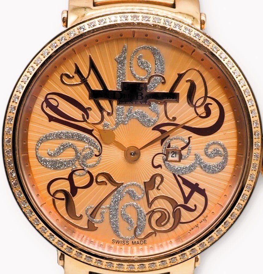 Van Der Bauwede Neb - k Cal. 98 Luxus HAU 100 x Diamant Lünette Quarz 42mm - Sammler - Uhren