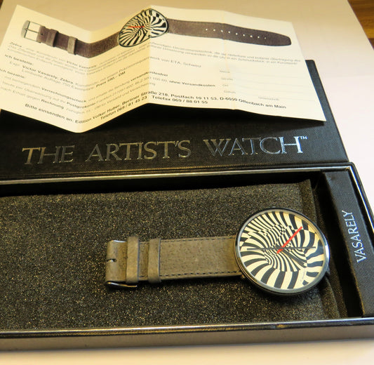 Victor Vasarely Zebra HAU Classic Moments Bulova Quarz limitiert Fullset / OVP - Sammler - Uhren