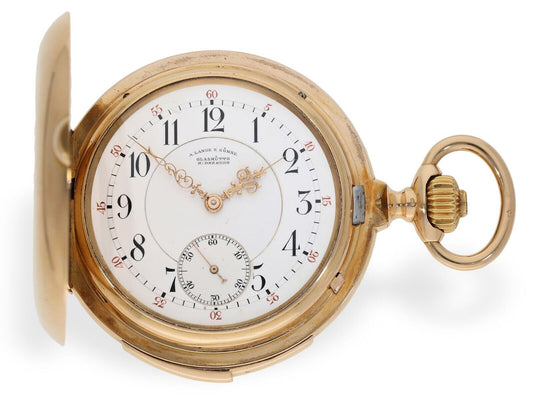 Viertelrepetition A. Lange & Söhne 0,750 18K Gold seltenste Herren Taschenuhr - Sammler - Uhren