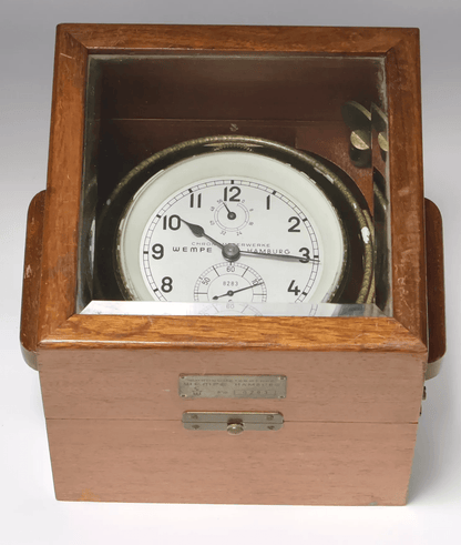 WEMPE Marinechronometer Bundeswehr Versorgungsnummer 6645 - 12 - 127 - 7670 ca. 1968 - Sammler - Uhren