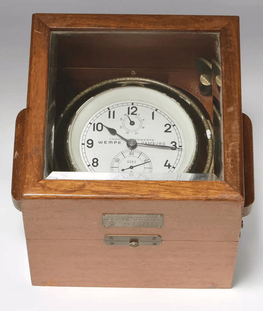 WEMPE Marinechronometer Bundeswehr Versorgungsnummer 6645 - 12 - 127 - 7670 ca. 1968 - Sammler - Uhren