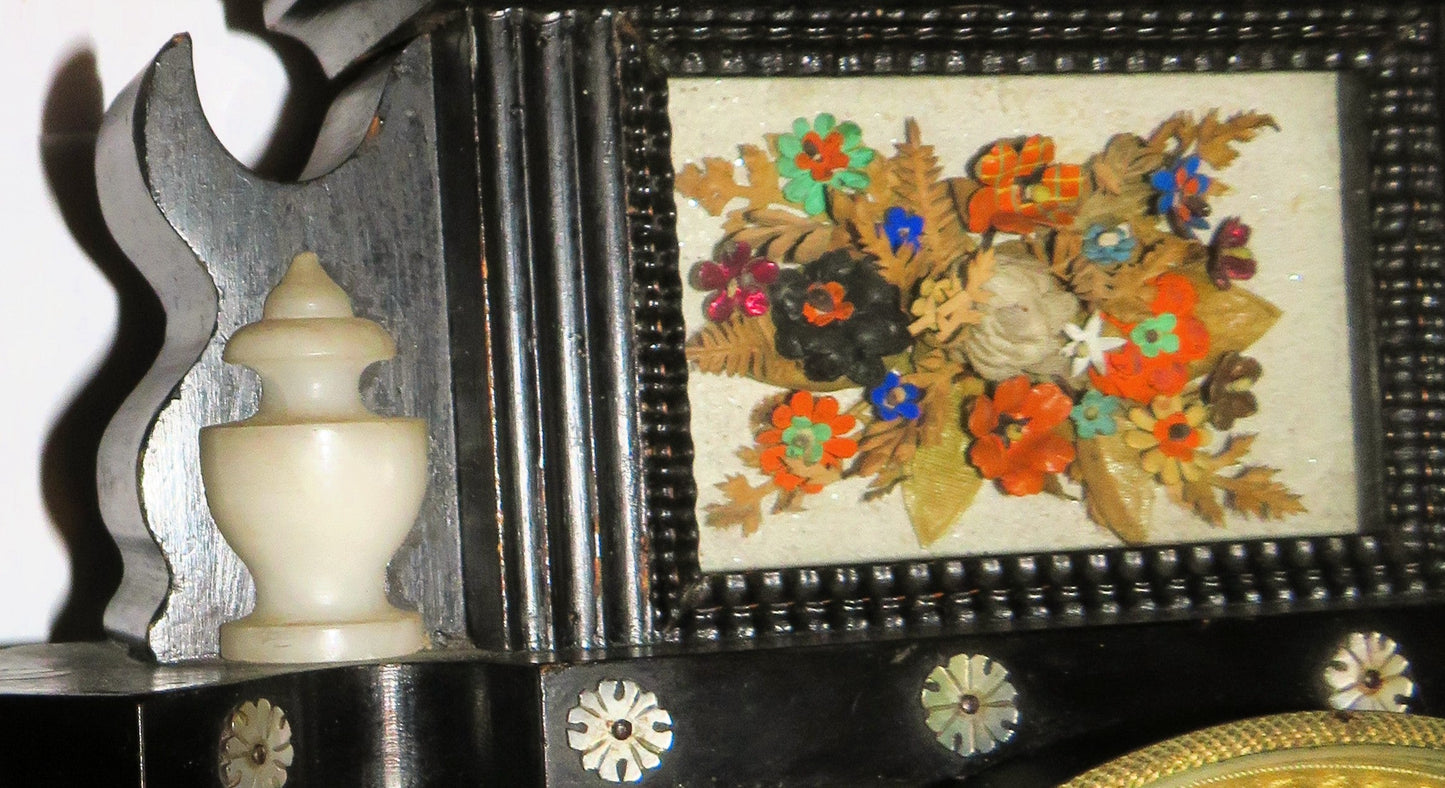 Wiener Portaluhr antik 54cm Stundenschlag Stockuhr Repetition Alabaster Säulen - Sammler - Uhren