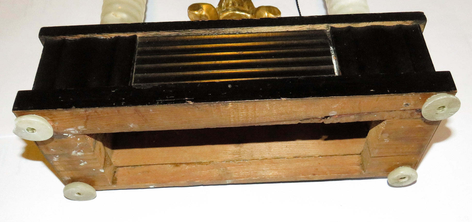 Wiener Portaluhr antik 54cm Stundenschlag Stockuhr Repetition Alabaster Säulen - Sammler - Uhren