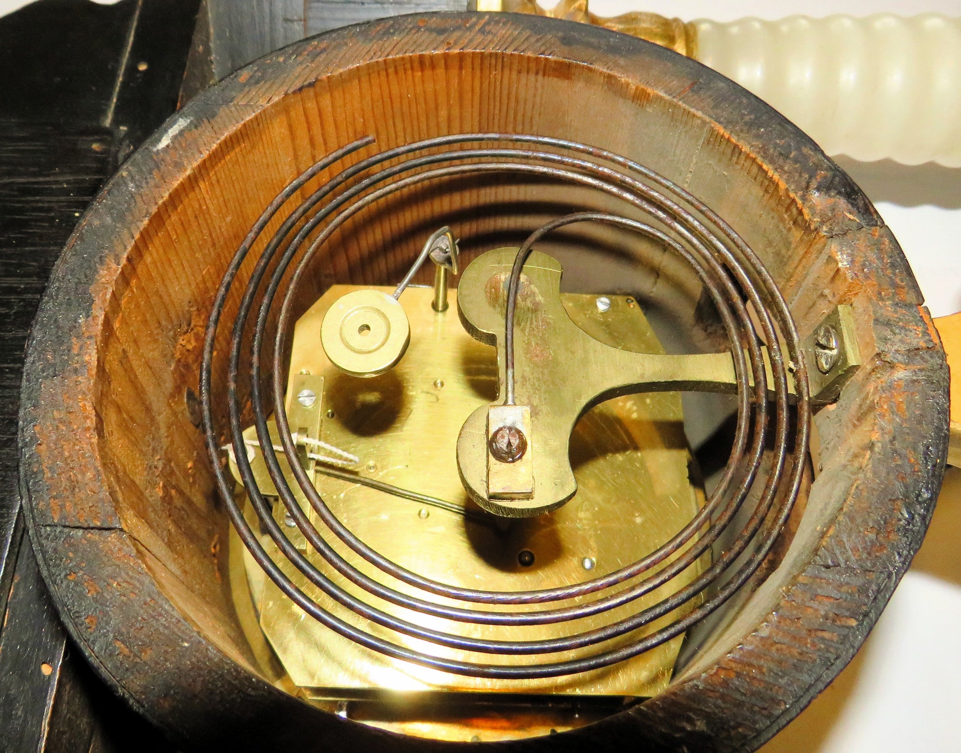 Wiener Portaluhr antik 54cm Stundenschlag Stockuhr Repetition Alabaster Säulen - Sammler - Uhren